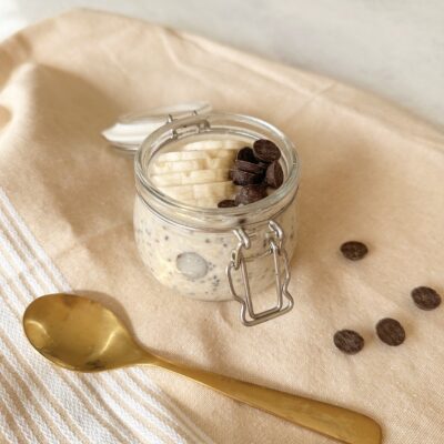 Overnight Oats med chokolade og banan