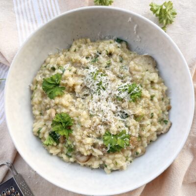 Hverdagsrisotto med svampe og parmesan
